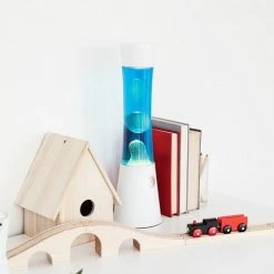 Fisura Lava Lamp Blue White Yellow Retro