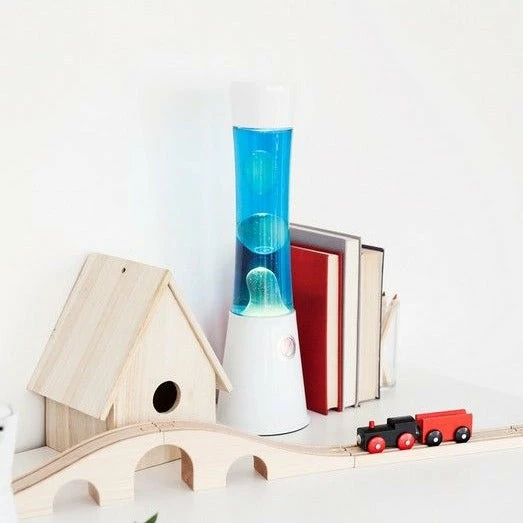 Fisura Lava Lamp Blue White Yellow Retro 1 Fisura Lava Lamp Blue White Yellow Retro