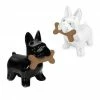 Fisura Dog Salt & Pepper Shakers Ceramic Black And White