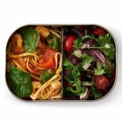 Black + Blum Lunch Box Stainless Steel Food Container Set In Olive Green Large With Fork