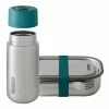 Black + Blum Lunch Box Travel Cup Set In Stainless Steel With Silicone Strap Ocean