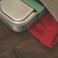 Black + Blum Lunch Box Stainless Steel Food Container Set In Olive Green Large With Fork