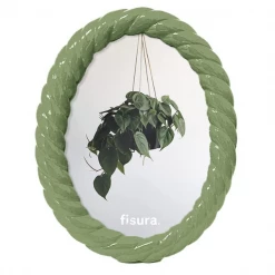 Fisura Oval Photo Frame Jade Green Platted Border