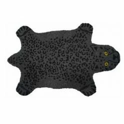 Fisura Doormat Big Cat Black Panther Black