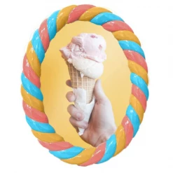 Fisura Oval Photo Frame Rainbow Candy Platted Border