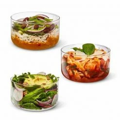 Black + Blum Lunch Bowl Glass With Leak Proof Case Set In Almond Orange 750 Ml