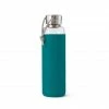 Black + Blum Water Bottle In Tough Borosilicate Glass With Silicone Cover Ocean