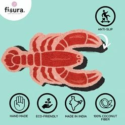 Fisura Doormat Lobster Red Orange Quirky