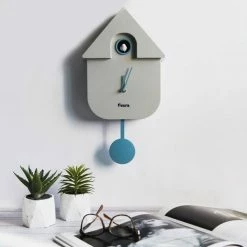 Fisura Clock Cuckoo House Grey