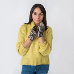 Trixie Trixie Patterned Gloves With Bow Lilac