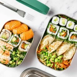 Black + Blum Lunch Box In Stainless Steel With Silicone Strap Large 1 0 L 34 Fl Oz Ocean