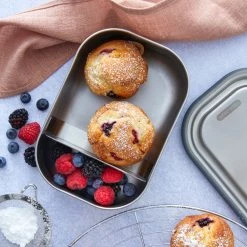 Black + Blum Lunch Box In Stainless Steel With Silicone Strap Large 1 0 L 34 Fl Oz Ocean