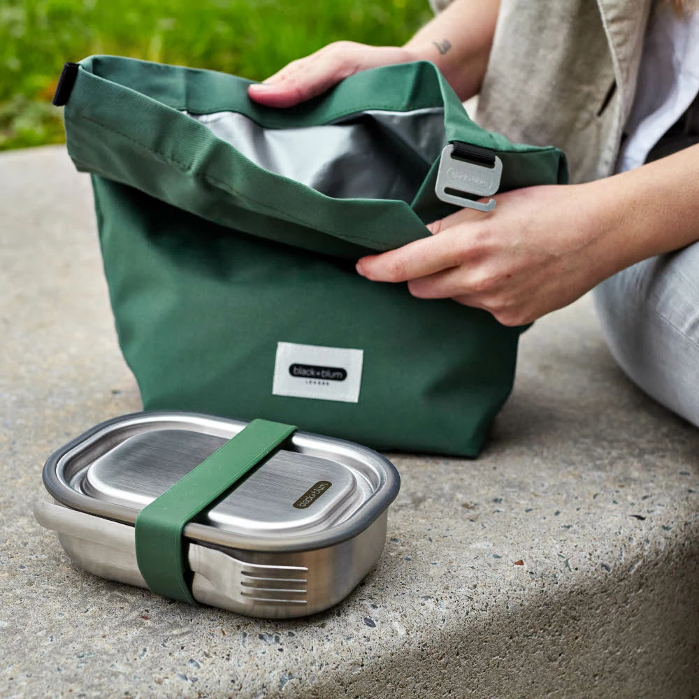 Black + Blum Lunch Bag Set With Olive Glass Travel Cup Original Lunch Box 14 Black + Blum Lunch Bag Set With Olive Glass Travel Cup Original Lunch Box