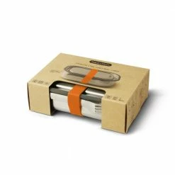 Black + Blum Lunch Box In Stainless Steel With Silicone Strap Large 1 0 L 34 Fl Oz Orange 23 Black + Blum Lunch Box In Stainless Steel With Silicone Strap Large 1 0 L 34 Fl Oz Orange
