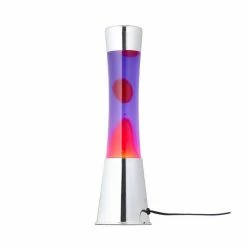 Fisura Lava Lamp Purple Red Chrome Base Uk Plug