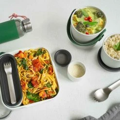 Black + Blum Lunch Pot Original With 2 Separate Leakproof Pots Carry Handle Olive