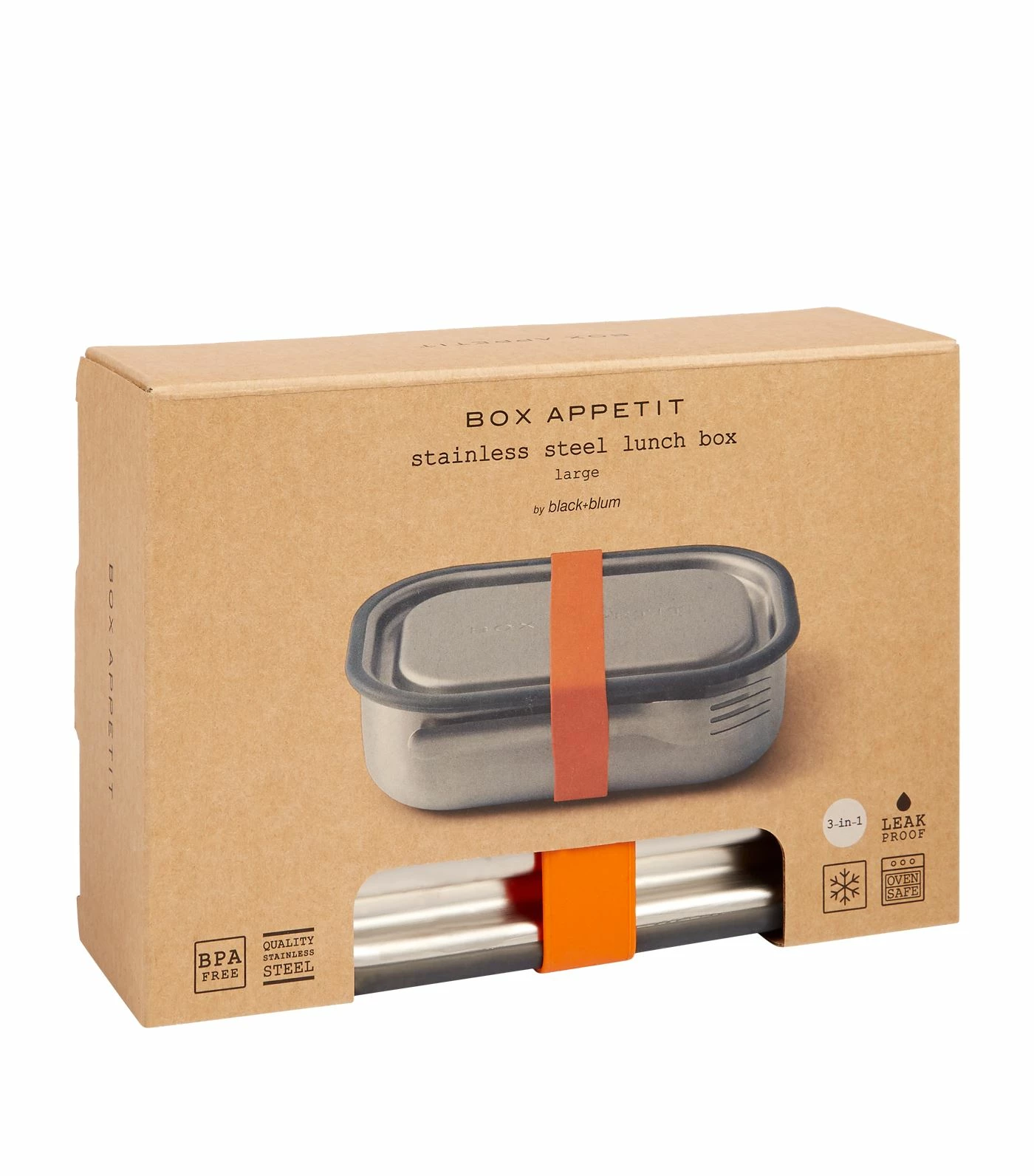 Black + Blum Orange Stainless Steel Lunch Box 3 Black + Blum Orange Stainless Steel Lunch Box