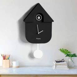 Fisura Cuckoo Wall Clock Black Pendulum