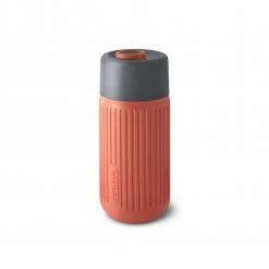 Black + Blum Travel Cup In Tough Borosilicate Glass With Silicone Cover 340 Ml 12 Fl Oz Grey Coral