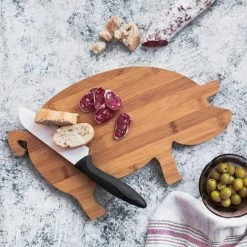 Fisura Cutting Board Pig Chopping Board Bamboo Wood