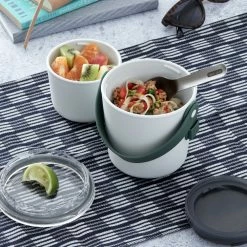 Black + Blum Lunch Pot Original With 2 Separate Leakproof Pots Carry Handle Olive