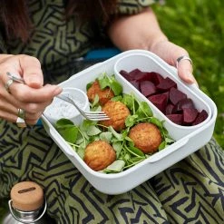 Black + Blum Lunch Bag Set With Ocean Glass Travel Cup Original Lunch Box