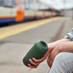 Black + Blum Travel Cup In Tough Borosilicate Glass With Silicone Cover 340 Ml 12 Fl Oz Grey Slate