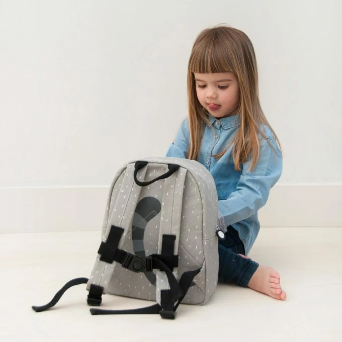 Trixie Grey Raccoon Backpack 3 Trixie Grey Raccoon Backpack
