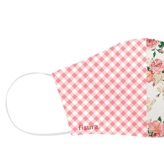 Fisura Vichy and Flowers Adult Face Mask 1 Fisura Vichy and Flowers Adult Face Mask
