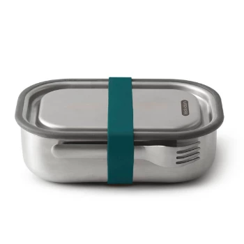 Black + Blum Stainless Steel Lunch Box with Blue Strap Large 1 Black + Blum Stainless Steel Lunch Box with Blue Strap Large