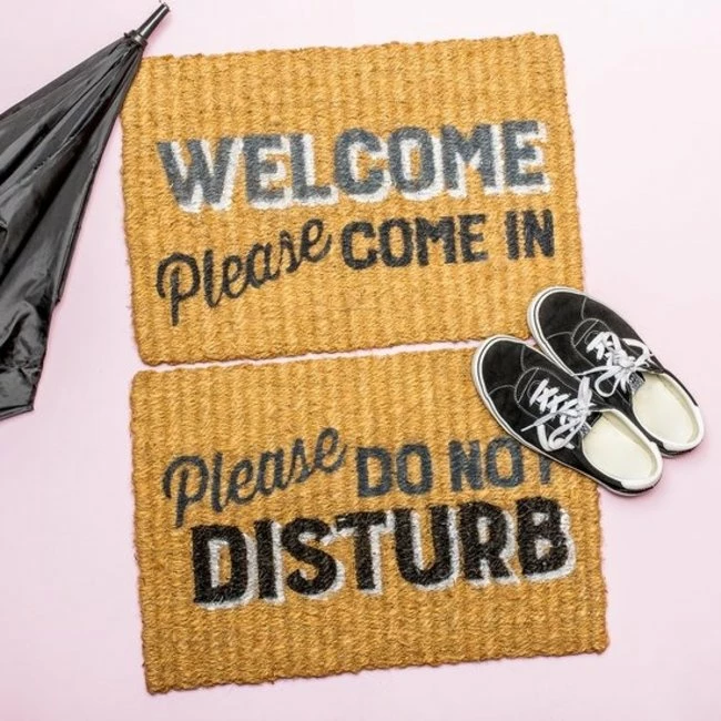 Fisura Reversible Door Mat with Welcome Print 1 Fisura Reversible Door Mat with Welcome Print