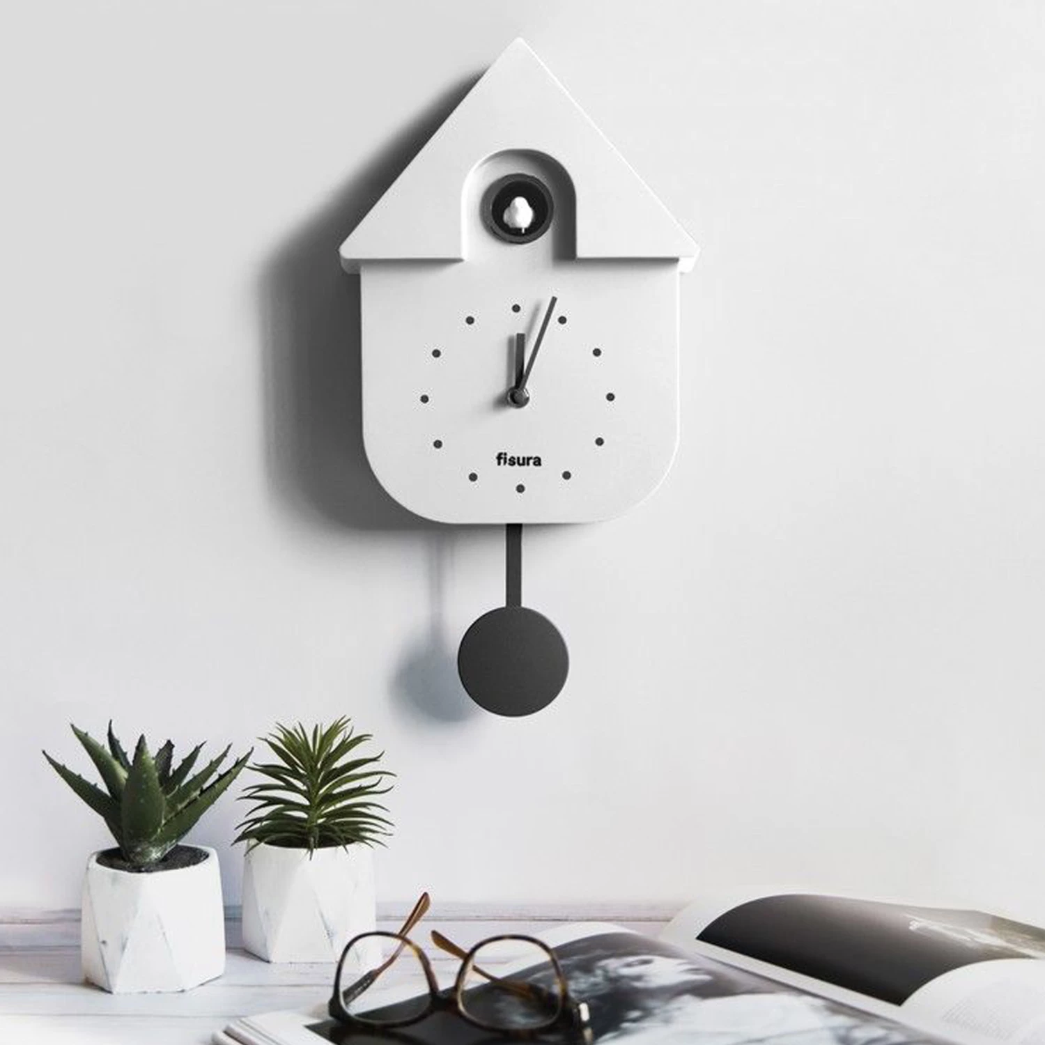 Fisura White Cuckoo Clock 2 Fisura White Cuckoo Clock