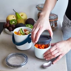 Black + Blum Lunch Pot Original With 2 Separate Leakproof Pots Carry Handle Olive