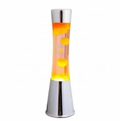 Fisura Lava Lamp Orange color and transparent water.
