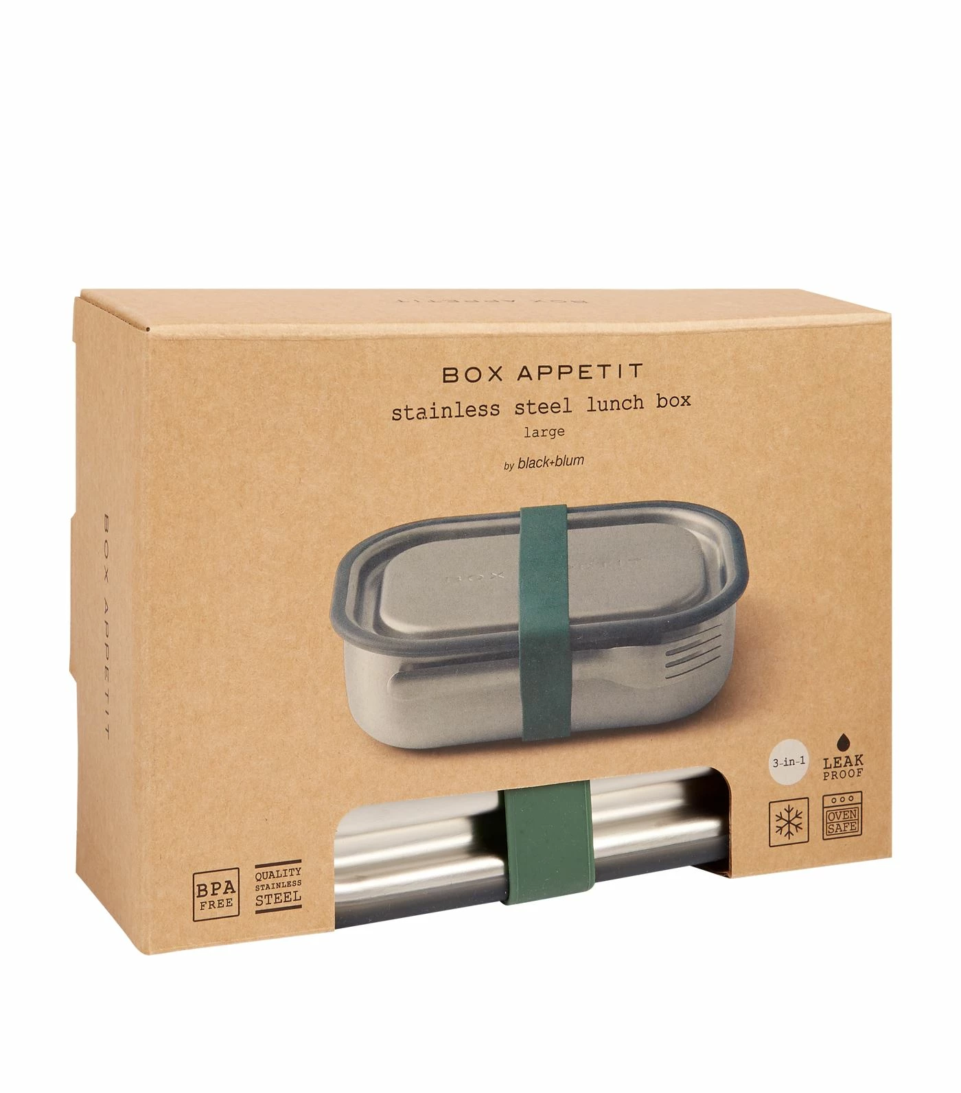 Black + Blum Olive Stainless Steel Lunch Box 3 Black + Blum Olive Stainless Steel Lunch Box