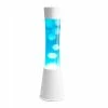 Fisura Lava lamp with white base and blue liquid