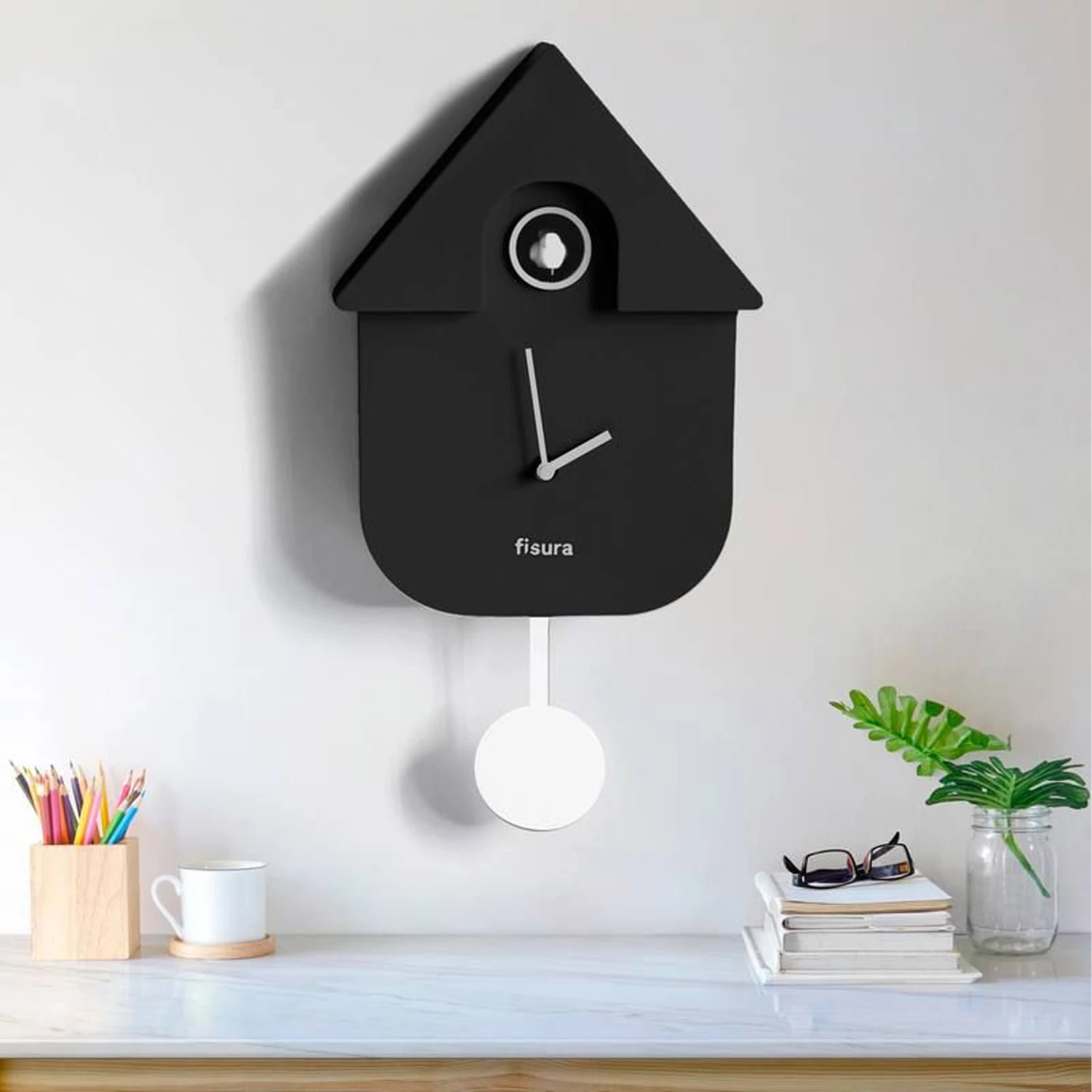Fisura Cuckoo Clock - Black 2 Fisura Cuckoo Clock - Black