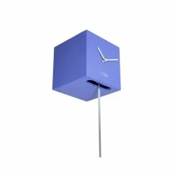 Fisura Blue Cube Clock with Pendulum
