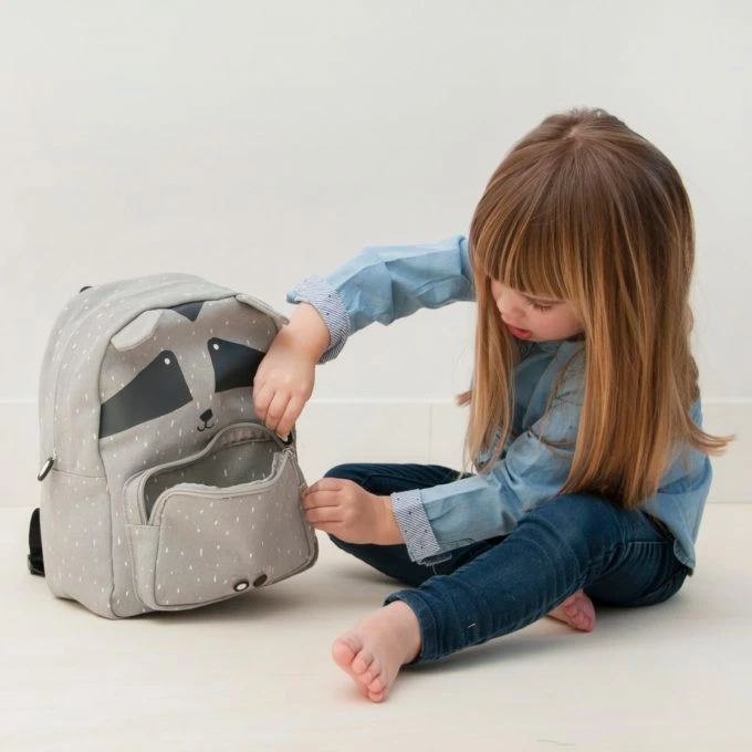 Trixie Grey Raccoon Backpack 4 Trixie Grey Raccoon Backpack