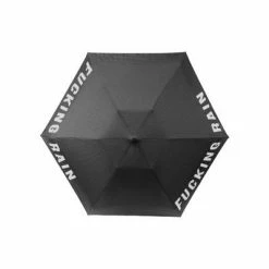 Fisura Black Rude Word Pocket Umbrella