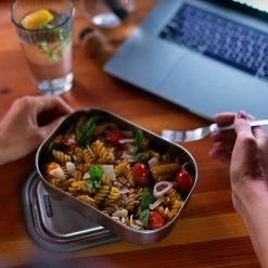 Black + Blum Lunch Box In Stainless Steel With Silicone Strap Large 1 0 L 34 Fl Oz Orange 31 Black + Blum Lunch Box In Stainless Steel With Silicone Strap Large 1 0 L 34 Fl Oz Orange