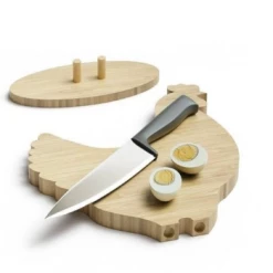 Fisura Cutting Board in Wood-Bamboo with Base