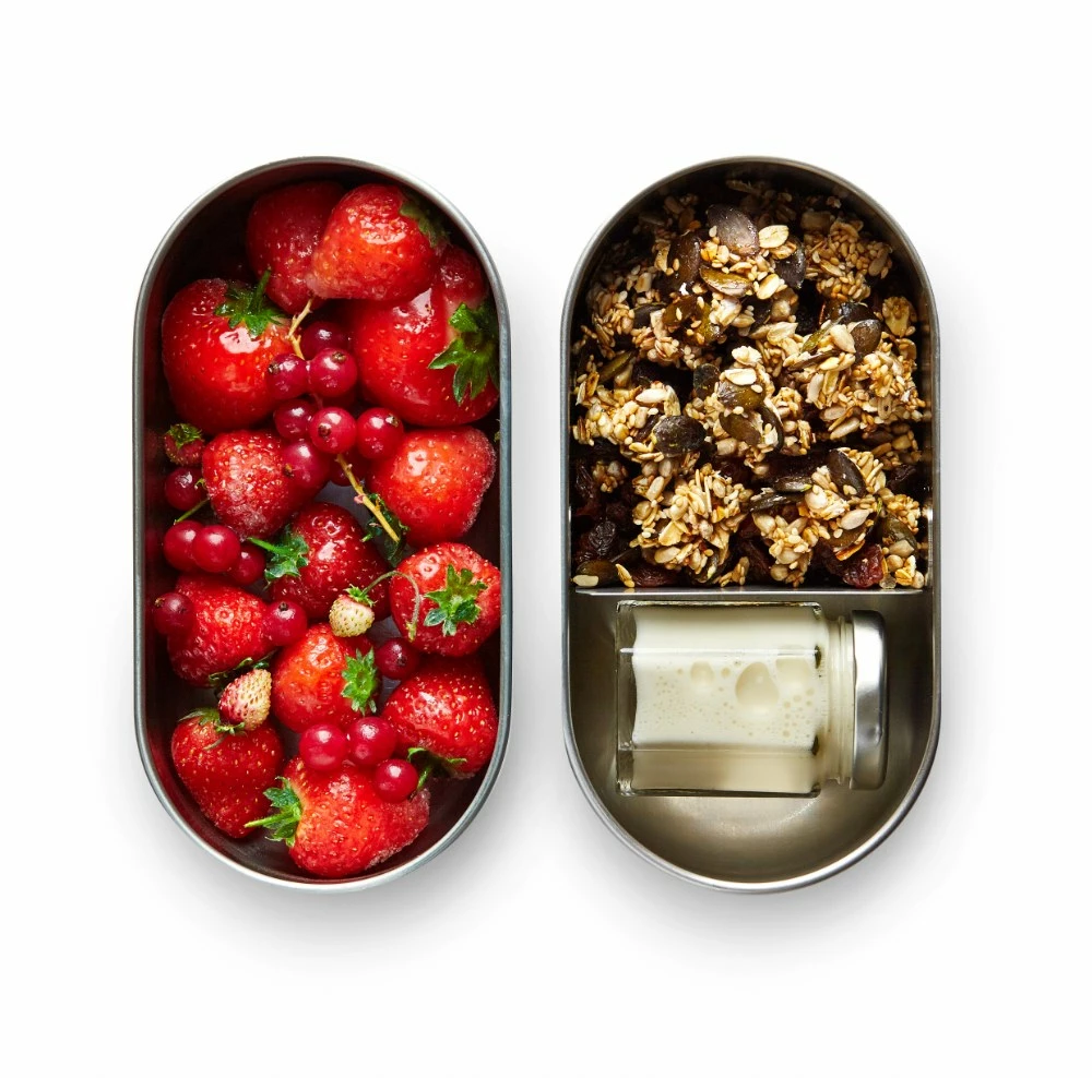 Black + Blum Lunch Box In Stainless Steel With Silicone Strap Large 1 0 L 34 Fl Oz Orange 6 Black + Blum Lunch Box In Stainless Steel With Silicone Strap Large 1 0 L 34 Fl Oz Orange